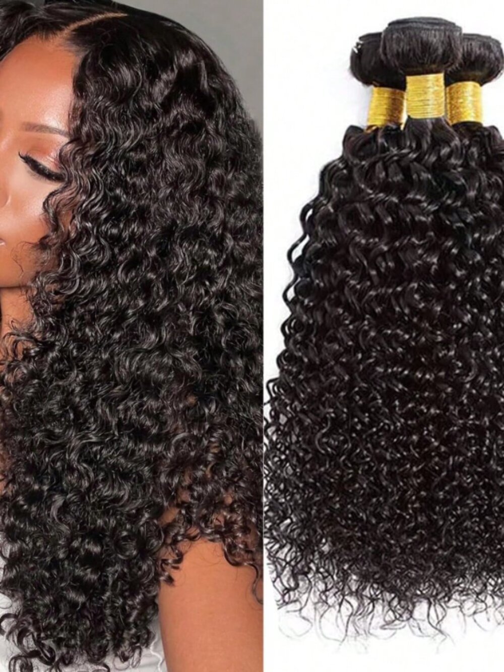 Human Hair Brazilian Virgin Hair Extensions For Quick Weave 3 Bundles
